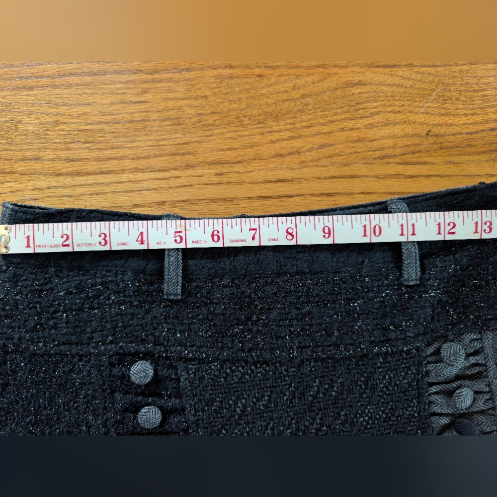 Desigual Black and Gray A-Line Knee-Length Skirt - Picture 11 of 13